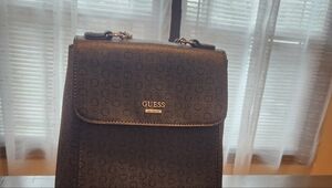 GUESS Black Patterned Women's Backpack